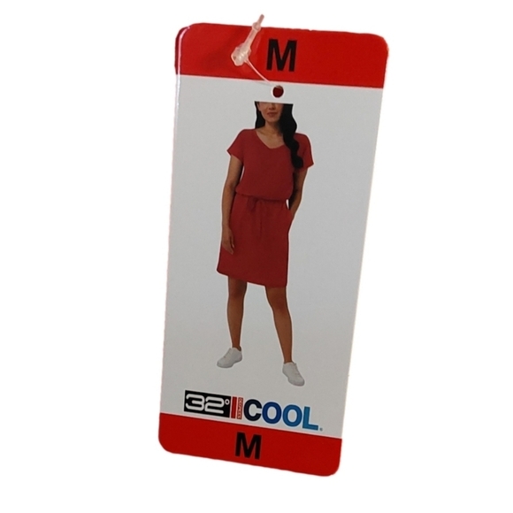 32 Degrees Cool Ladies' Soft Lux Dress, Heather Garnet Rose Size  Medium - Picture 4 of 5